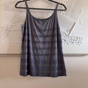 New York & Company Women's Gray SZ L Tank Top